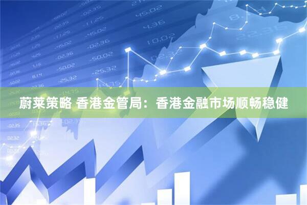 蔚莱策略 香港金管局：香港金融市场顺畅稳健