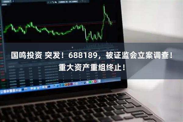 国鸣投资 突发！688189，被证监会立案调查！重大资产重组终止！
