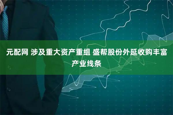 元配网 涉及重大资产重组 盛帮股份外延收购丰富产业线条
